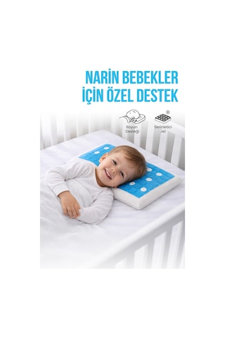 Viscofoam Terletmeyen Ortopedik Hava Kanallı Jelli Visco Bebek Yastığı 43,5 x 29,5 x 8 CM