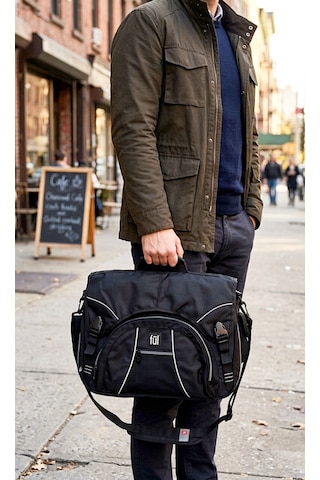 Ful - Union Briefcase Siyah Gündelik Evrak Laptop Omuz El Çantası
