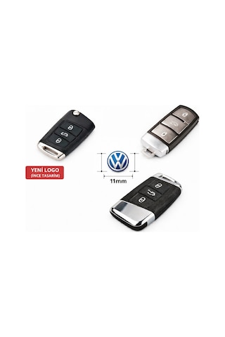 Volkswagen Anahtar Logo Sticker 11 Mm Damla Yeni Logo İnce Tasarım Mavi