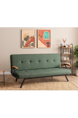 Pafu Zven Üçlü Yataklı Koltuk - Keten Haki Haki