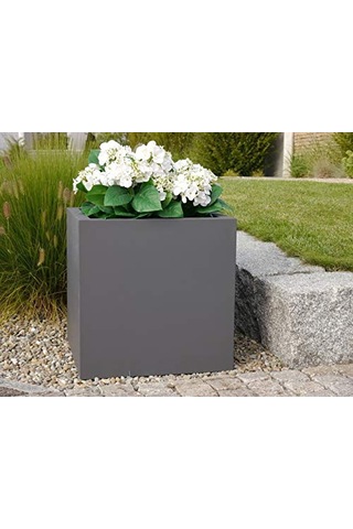 Mofiba Fiberglass Saksı Kare 35cm 35cm 35h Cm Antrasit