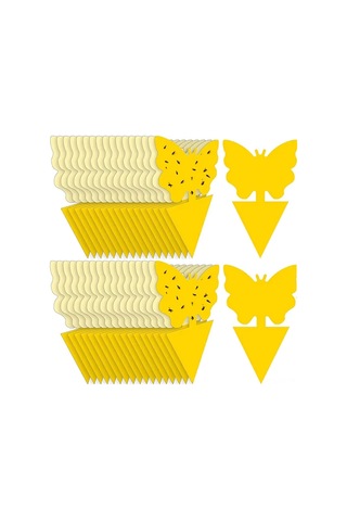 Mufunye 20 Adet Sarı Bitki Haşere Tuzağı - Çift Taraflı Yapışkan, Uçan Böcekleri Yakala, Dış/iç Mekan Uygun, Pet Ve İnsan Güvenli