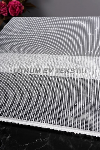 Çizgili Nokta Desen Armür Tül Perde Akdz 1077