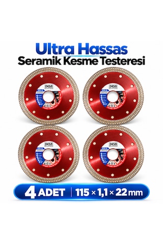 4 Adet Ultra Hassas Seramik Kesme Taşlama 115 Mm Granit Fayans Mermer Cam Elmas Kesme Testeresi