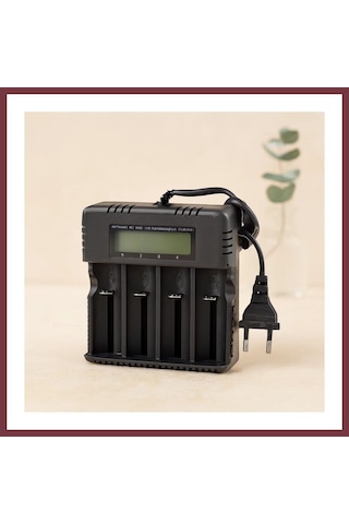 Storeşahin 4 Yuvalı Li-ion Pil Şarj Cihazı 3000ma 4.2v 18650/26650/16340 Uyumlu Shn0720