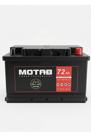 Motab 72ah 680a 12v Otomobil Aküsü 2026 Üretim