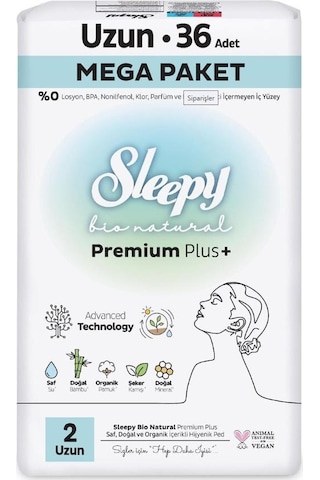 Sleepy Bio Hijyenik Ped 36'lı Uzun 17 Al 15 Öde Mega Paket Ve Rosıe Makyaj Pamuğu
