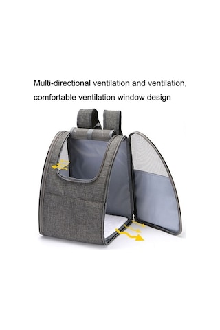 Dm Cbtx Sjbb11 Evcil Hayvan Gezisi Nefes Alabilir Taşıma Çantası Gri