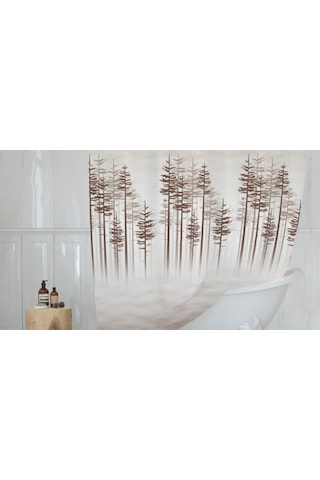 Tropik Duş Perdesi 3390 Model Çift Kanat 2X110X200Cm Çok Renkli