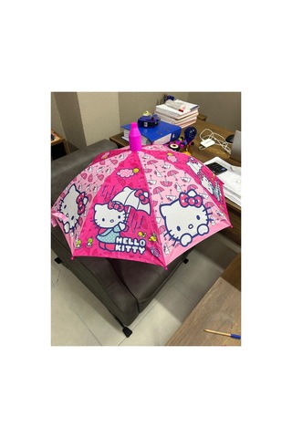 Ens Hello Kitty Lisanslı Koruma Kılıflı Çocuk Şemsiye Pembe