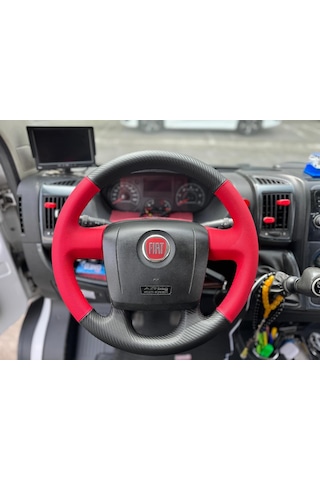 Fiat Ducato Araca Özel Dikmeli Direksiyon Kılıfı 2012-2020 Kırmı