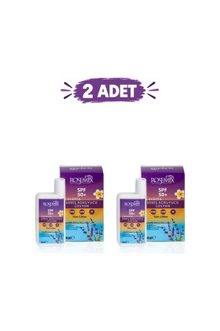 Rosemix - 97 - - Lavanta Yağlı Güneş Koruyucu Losyon +50 Spf - 2 Adetlik - Shophnrl - Set Ürün