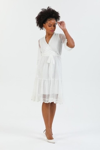 Aymeravm - Dantel Detaylı V Yaka Elbise - Mck3802Ga