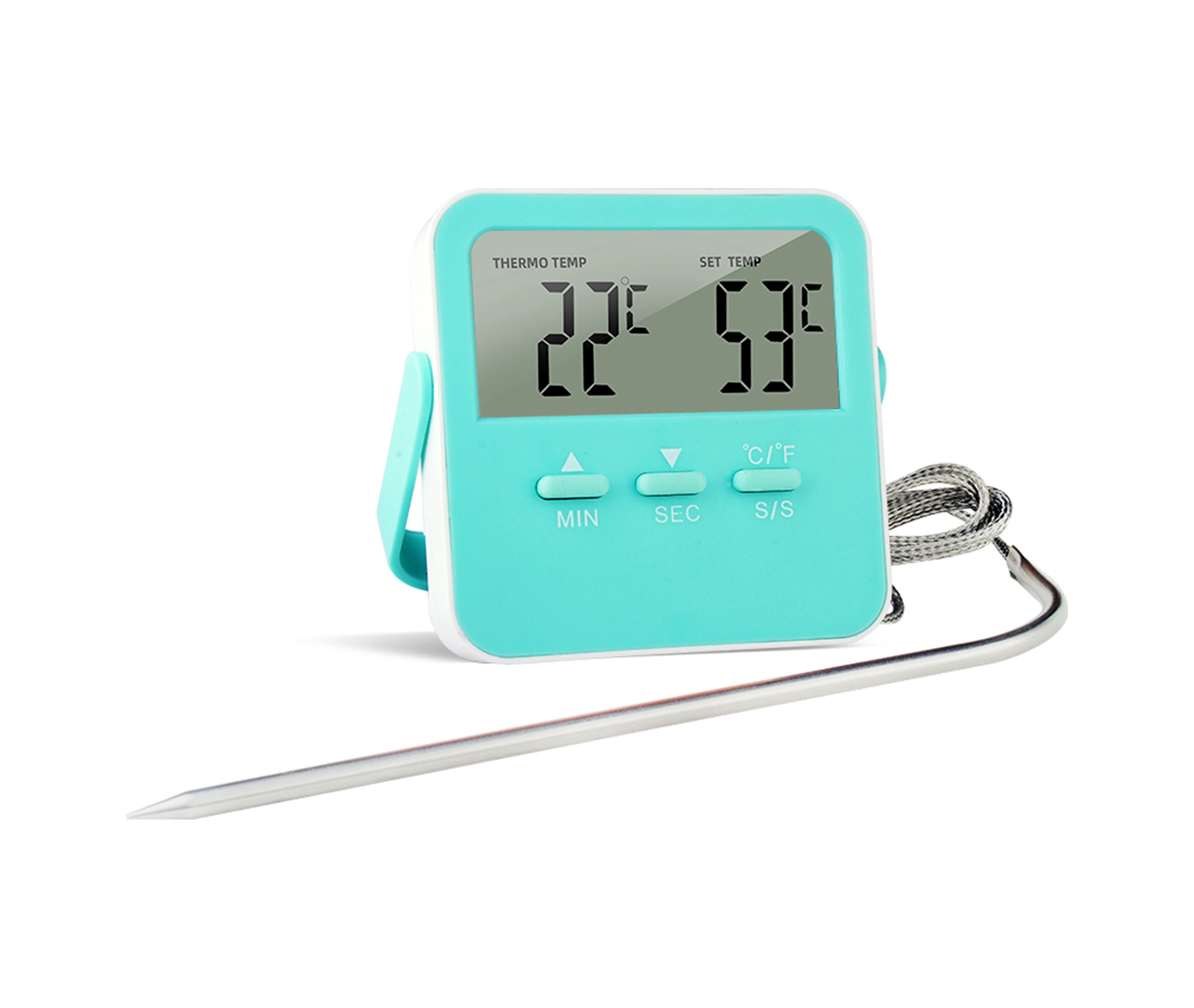 Neevoyu Tp12 Yeşil Yüksek Hassasiyetli Zamanlayıcı Ve Sıcaklık Alarmlı Termometre 0-250 C