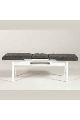 Ahşap Açılır Bench Beyaz Antrasit