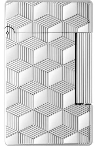 S.t. Dupont Initial Guilloche Çakmak Gümüş 20840 Gri