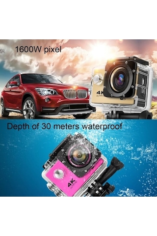 Prestigegoods F60 2.0 Ekran, 170 Geniş Açılı, Wi-fi Spor Aksiyon Kamerası, Su Geçirmez Kılıf, 64gb Mikro Sd Destekli, Mavi Mavi