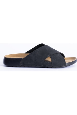 Polomia Comfort Isabella Kadın Çapraz Anatomik Esnek Comfort Yumuşak Hafif Basic Rahat Taban Günlük Sandalet Terlik Siyah