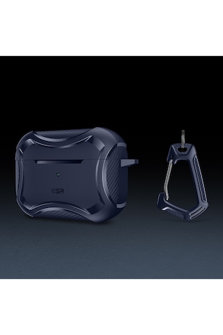 Apple AirPods Uyumlu Pro / Pro 2 Kılıf - Cyber Armor Tough Halolock Magsafe Kılıf Lacivert