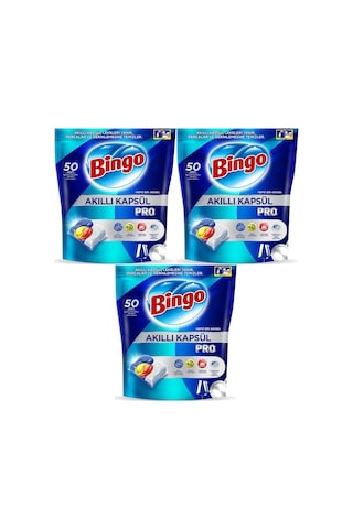 Bingo Akıllı Kapsül Pro Bulaşık Makinesideterjanı Tableti 150adet