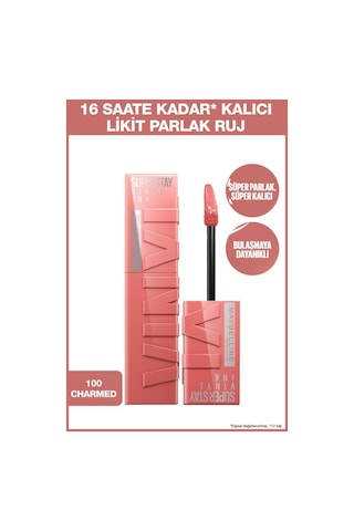 Maybelline New York Super Stay Vinyl Ink Uzun Süre Kalıcı Likit Parlak Ruj 100 Charmed & 35 Cheeky - 2li Set pktsstyvnly10035-9612 Diğer
