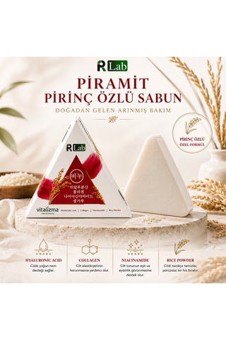 Pirinç Sabunu - Cilt Beyazlatıcı, Leke Karşıtı & Aydınlatıcı - Hyaluronik Asit & Kolajen