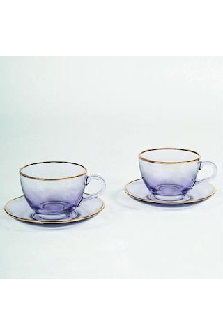 Rakle Five O'clock 2'li Çay Fincan Seti - Mor - 240 Ml Mor