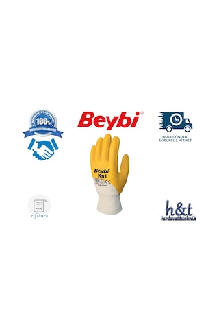 Beybi Elk1 (Kn1) Nitril Kaplama Iş Eldiveni No:10 "60 Çift"