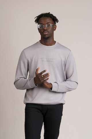 Fbi Slimfit Modal Kumaş Baharlık Sıfır Yaka Likralı Sweatshirt Gri