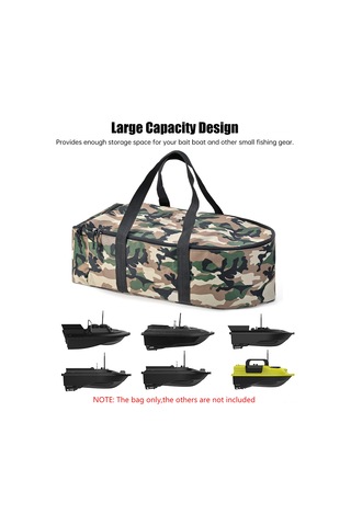 Aubyhe Balık Tutma Botu Depolama Çantası - Siyah Kamo, Su Geçirmez 1000d Oxford Kumaş, Taşınması Kolay Balıkçı Gereci