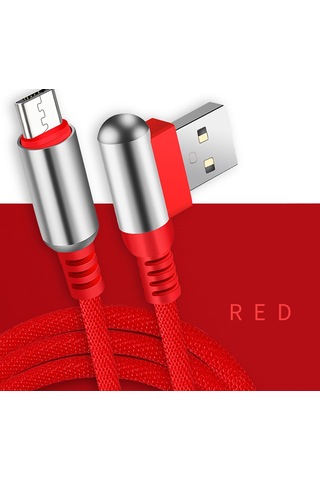 Reedark Kırmızı Micro Usb Şarj Ve Veri Kablosu - Hızlı Şarj, Dayanıklı Malzeme, Esnek Kullanım, 1 Metre Uzunluk