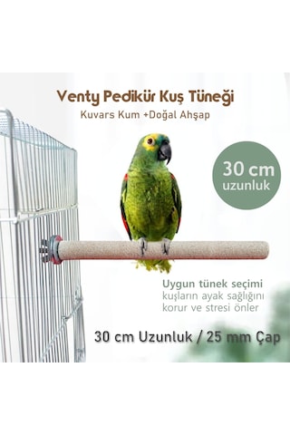Vixpet Venty Pedikür Papağan Tünek 30 cm Uzunluk 25 mm Çap / 1 Adet - Kumlu Tünek- Zımpara Tünek Vixpet Venty Pedikür Papağan Tünek 30 cm Uzunluk 25 mm Çap / 1 Adet - Kumlu Tünek- Zımpara Tünek