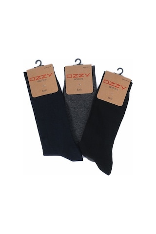 Ozzy Socks Viskon Dikişsiz Erkek Soket Çorap Standart 3'lü Beyaz
