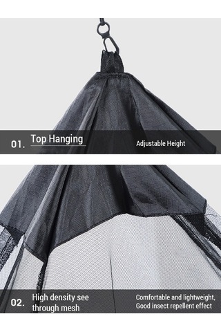 Bloomnest Yürüyüşü Ve Kamp İçin Asimetrik Ku Siyah Taşınabilir Siyah Sivrisinek Kullanımı, Hafif Doğa Bahçe Asimetrik Ağı Siyah