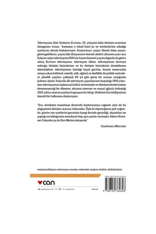 Televizyona Dair - Umberto Eco - Can Yayınları