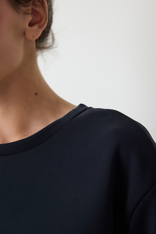 Penti Siyah Bisiklet Yaka Oversize Modal Kısa Sweatshirt