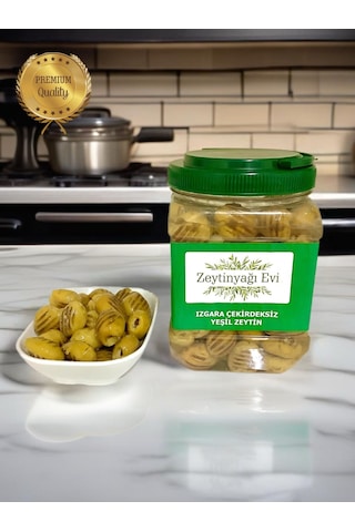 Izgara Çekirdeksiz Yeşil Zeytin Salatası 900 Gram Pet Ambalaj