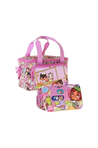 Kaukko Kids Kız Çocuk Nagy Baskılı Pembe Thermo Beslenme Çantası Ve Kalemlik Seti - Setkk-l5334