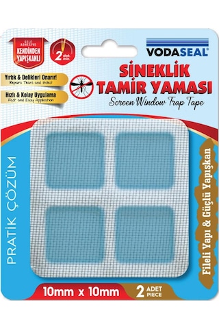Vodaseal Yapışkanlı Sineklik Tamir Yaması 10 X 10 Mm. - 2 Parça 1 Adet