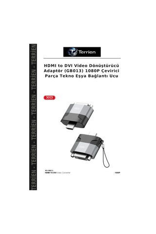 Hdmı To Dvı Video Dönüştürücü Adaptör Gb013 1080p Çevirici Parça Tekno Eşya Bağlantı Ucu