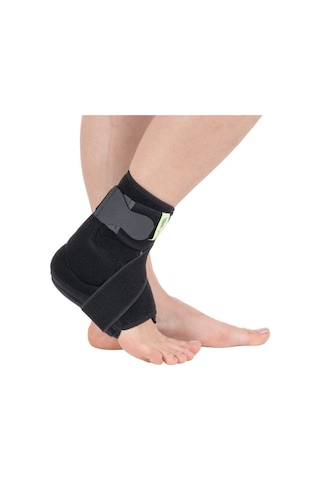 Aşil Tendon Destekli Ayak Bileklik Her Iki Yanında Ve Topuğun Altında Silikon Desteği Sunar Siyah