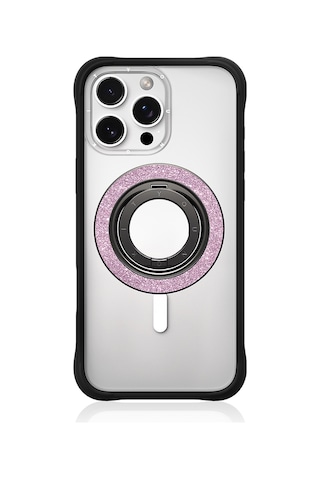 Youngkit Colorful Serisi Double Magnetik Ring Stand Telefon Tutucu Pembe