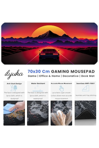İlyuka Mousepad 70x30cm Büyük Boy Xl Mp487030 Car Ride
