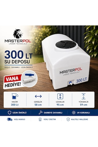 300 Lt Kare Su Deposu Tankı Bidonu Karavan