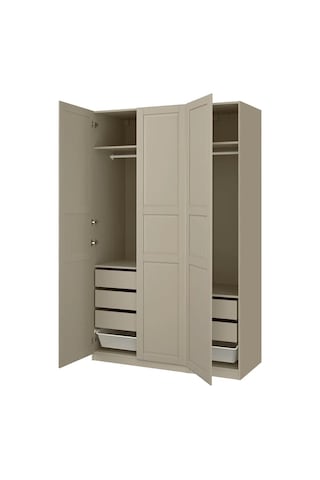 Ikea Gri Geniş Kapaklı Gardırop 150x60x236 Cm