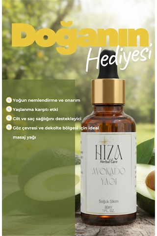 Hiza Herbal Care Doğal Avokado Yağı 30 ML