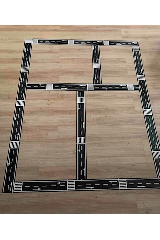 Aysan Etiket Otobant Çocuklar İçin Yol Yapım Bantı 7cm X 10 Metre Beyaz - Siyah