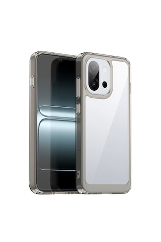 Microcase Oneplus 13t Shield Serisi Darbeye Dayanıklı Yarı Esnek Plastik Tpu Kılıf - Al8100 Siyah