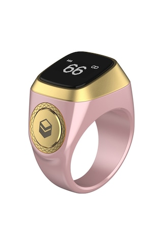 Shineyee Akıllı Zikirmatik Yüzük, Oled Ekran, Ble5.1, 3 Gün Pil Ömrü, Usb Şarj, 18mm Pembe E01 - Namaz Vakitleri Ve Zikir Sayımı