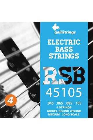 Galli Rsb45105 Model 045-105 Numara Nikel Bas Gitar Tel Seti